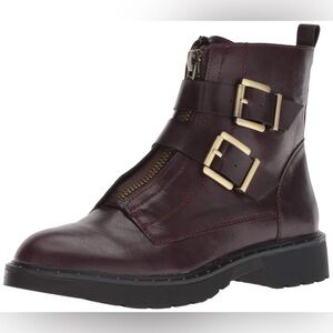 Dirty Laundry Joplin Motorcycle Boot Women's red/purple Leather Ankle Boots 7.5